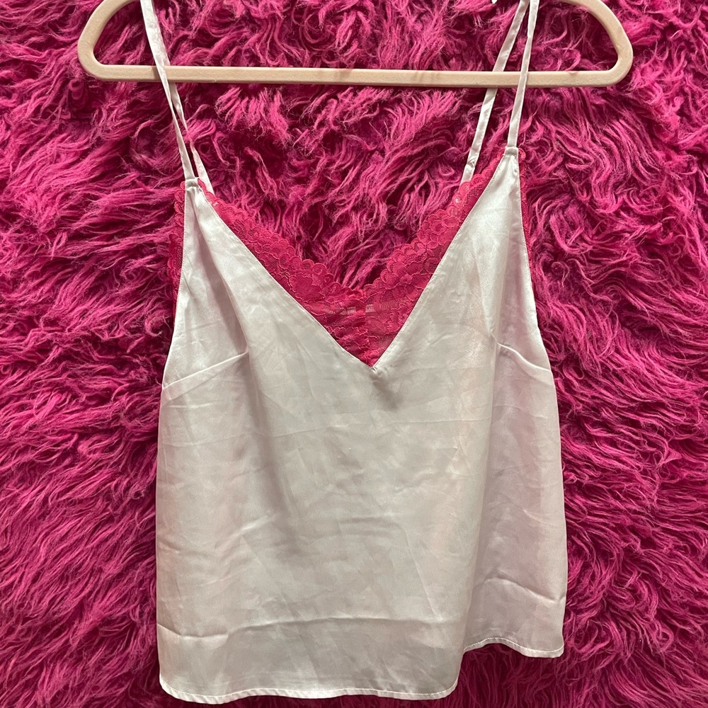 Satin Pink Lace Trip Fairy Top